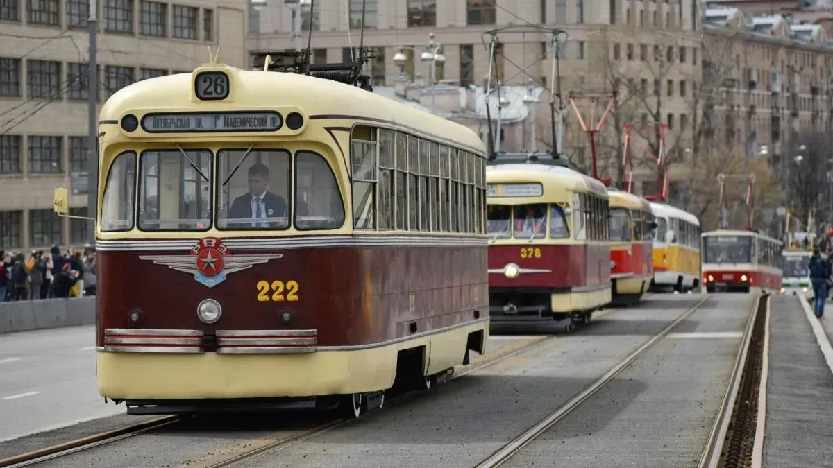 Афиша трансляции Парад трамваев в центре столицы