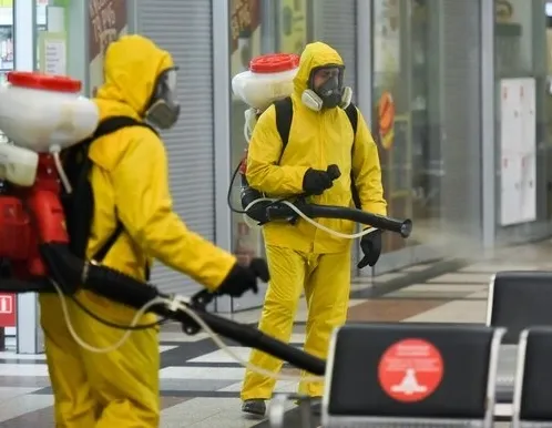 Афиша трансляции Сотрудники МЧС провели дезинфекцию Киевского вокзала