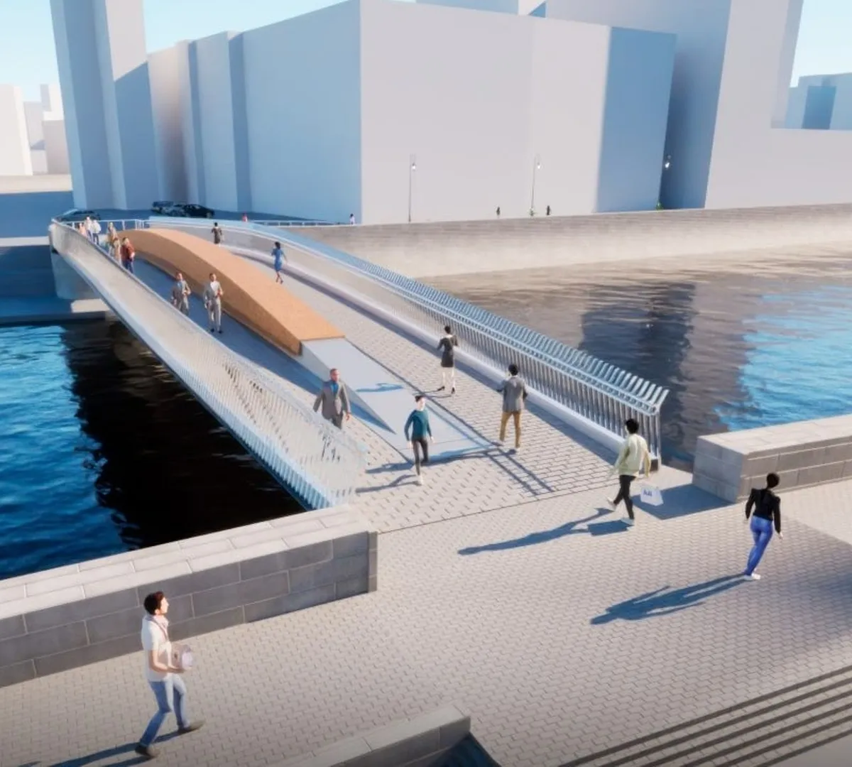 Афиша трансляции Монтаж моста, который свяжет остров Балчуг с "Музеоном"